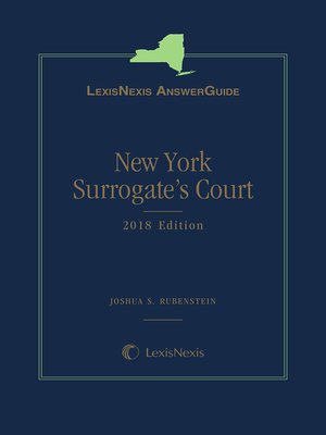 cover image of LexisNexis AnswerGuide: New York Surrogate's Court